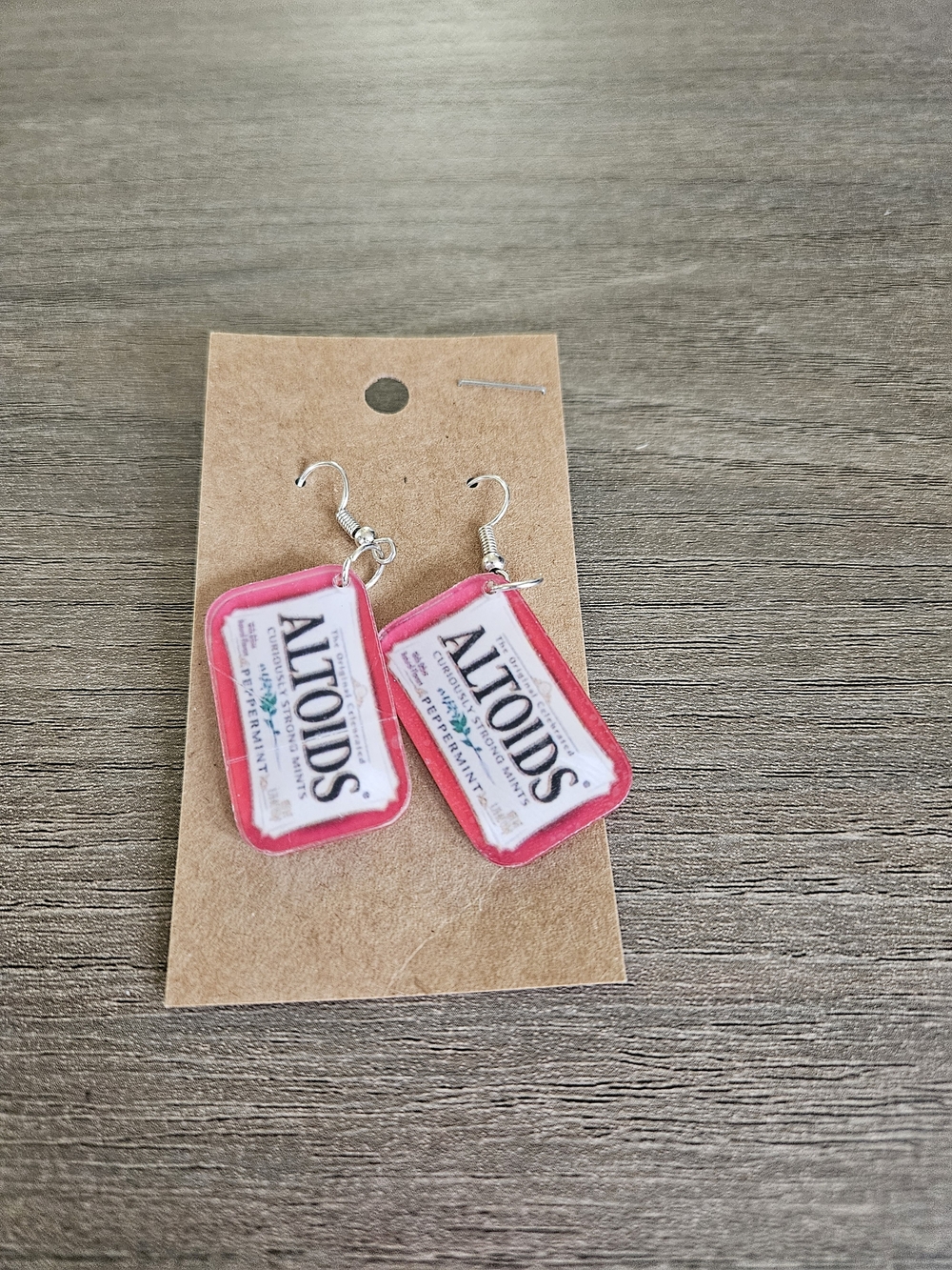 Altoids Tin Novelty Earrings - Red Trim